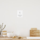 Minimalistische Lijnkunst Vrouwen Gezicht Poster (Keuken)