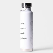 Minimalistische lijnkunst Vrouwengezicht Waterfles (Rechts)