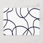 Minimalistische lijnkunst zwart-wit briefkaart (Voorkant)