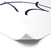 Minimalistische lijnkunst zwart-wit poster (Hoek)