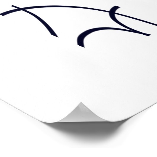 Minimalistische lijnkunst zwart-wit poster (Hoek)