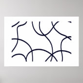 Minimalistische lijnkunst zwart-wit poster (Voorkant)