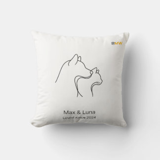 Minimalistische lijnkunstkussen voor honden en kat kussen