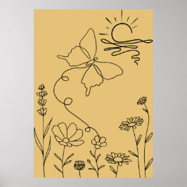 Minimalistische Lijnkunstposter Poster