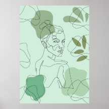 Minimalistische Lijnkunstposter
