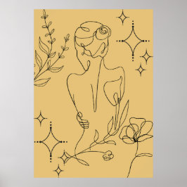 Minimalistische Lijnkunstposter Poster