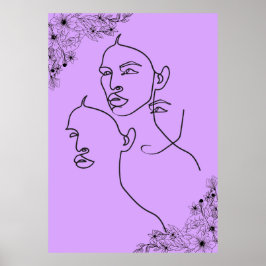 Minimalistische Lijnkunstposter Poster