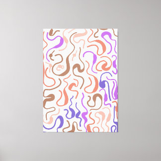 Minimalistische lijnstijl opgerekt canvasprint canvas afdruk