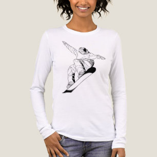 Minimalistische lijntekening illustratie van een s Tri-Blend shirt