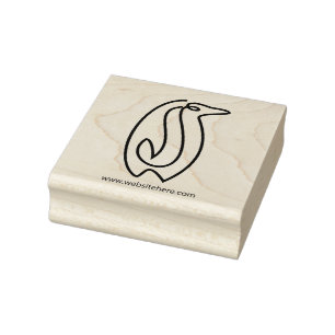 Minimalistische lijntekening Pinguïn Rubberstempel