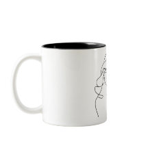 Minimalistische lijntekening portretteren vrouw