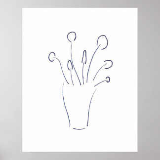 Minimalistische lijntekening poster