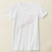 Minimalistische Lijntekening T-shirt voor de liefd
