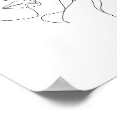 Minimalistische lijntekening van een Poster voor v (Hoek)