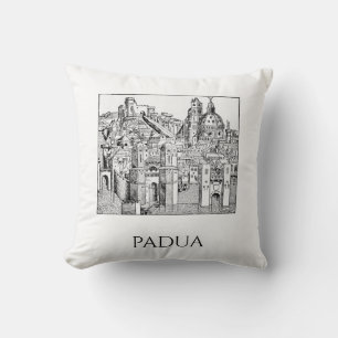 Minimalistische lijntekening van middeleeuwse Padu Kussen