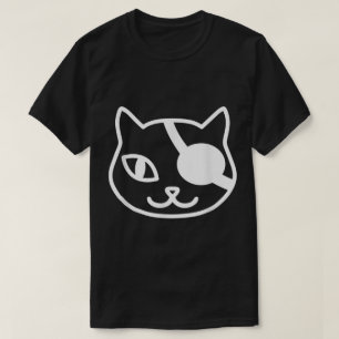 Minimalistische Lijntekening van Piraat Kat T-shirt