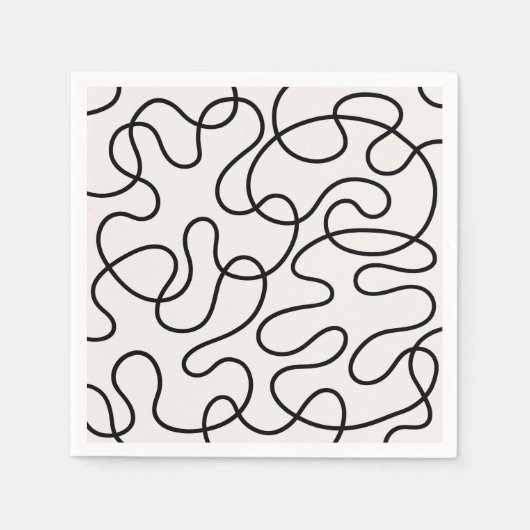 Minimalistische lijnweving servet (Voorkant)