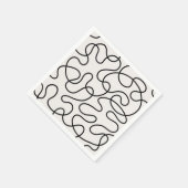 Minimalistische lijnweving servet (Hoek)