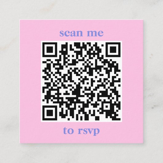 Minimalistische Lila Blauwe en Roze bruiloft RSVP Informatiekaartje (Achterkant)