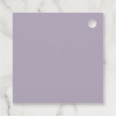Minimalistische lila bruiloft gunst Labels (Achterkant)