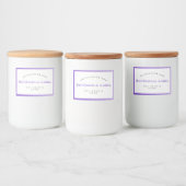 Minimalistische Lila Kleurverloop Eenvoudige Kaars Voedselcontainer Etiket (Flessen)