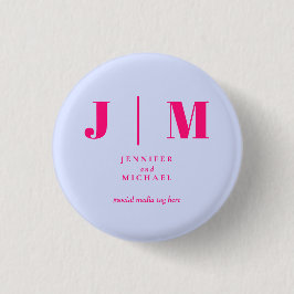 Minimalistische Lila Roze Eenvoudige Trend Trouwju Ronde Button 3,2 Cm