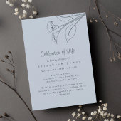 Minimalistische Lily Celebration of Life Funeral