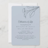 Minimalistische Lily Celebration of Life Funeral (Voorkant)