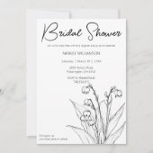 Minimalistische Lily van het Valley Vrijgezellenfe Kaart (Voorkant)