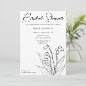 Minimalistische Lily van het Valley Vrijgezellenfe Kaart (Staand voorkant)