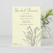 Minimalistische Lily van het Valley Vrijgezellenfe Kaart (Staand voorkant)