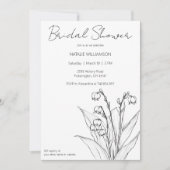 Minimalistische Lily van het Valley Vrijgezellenfe Kaart (Voorkant)