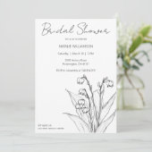 Minimalistische Lily van het Valley Vrijgezellenfe Kaart (Staand voorkant)