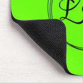 Minimalistische limoengroen effen kleur Logo Muismat (Hoek)