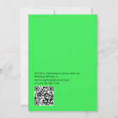 Minimalistische limoengroene QR-code op de achterk Kaart (Achterkant)