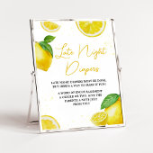 Minimalistische limonade Baby shower late night lu Poster