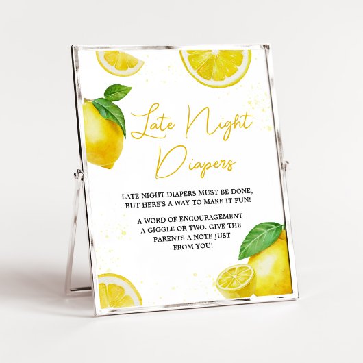 Minimalistische limonade Baby shower late night lu Poster