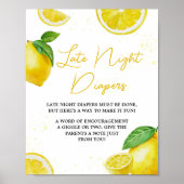 Minimalistische limonade Baby shower late night lu Poster (Voorkant)