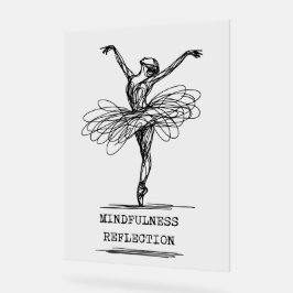 Minimalistische Line Art Ballerina Dance Design Acryl Bord