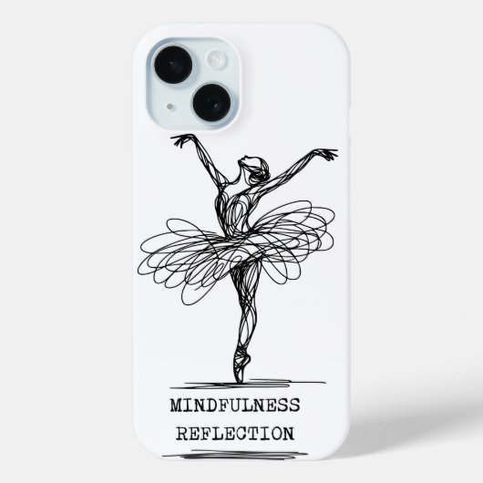 Minimalistische Line Art Ballerina Dance Design Case-Mate iPhone Case (Achterkant)