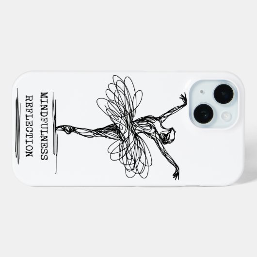 Minimalistische Line Art Ballerina Dance Design Case-Mate iPhone Case (Achterkant (horizontaal))