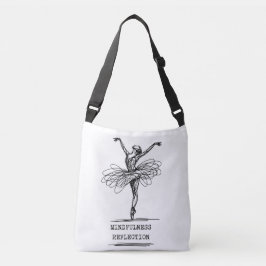 Minimalistische Line Art Ballerina Dance Design Crossbody Tas