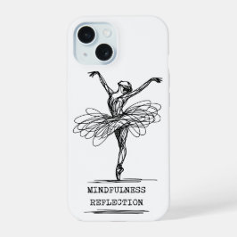 Minimalistische Line Art Ballerina Dance Design iPhone 15 Case