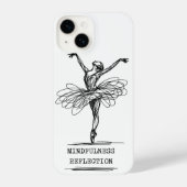 Minimalistische Line Art Ballerina Dance Design iPhone Hoesje (Achterkant)