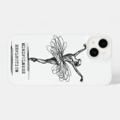 Minimalistische Line Art Ballerina Dance Design iPhone Hoesje (Achterkant horizontaal)