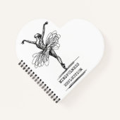 Minimalistische Line Art Ballerina Dance Design Notitieboek (Voorkant)