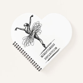 Minimalistische Line Art Ballerina Dance Design Notitieboek