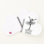Minimalistische Line Art Ballerina Dance Design Notitieboek (Binnen)