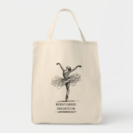 Minimalistische Line Art Ballerina Dance Design Tote Bag