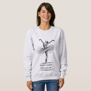 Minimalistische Line Art Ballerina Dance Design Trui